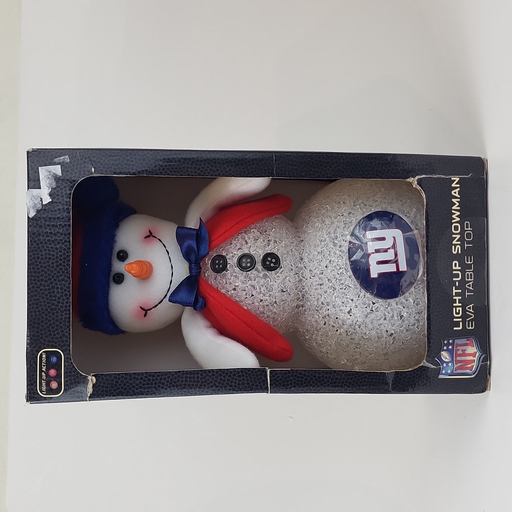 NY Giants NFL 10" table top light-up snowman